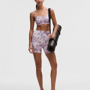 Lulu Flow Y Sports Bra and Align 6 Inch Shorts Set $75.00 NWT